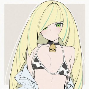 Lusamine - Cow bikini (Lusamine / Elsa-Mina / ルザミーネ / 루자미네 / 露莎米奈) - Image 5