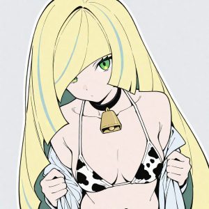 Lusamine - Cow bikini (Lusamine / Elsa-Mina / ルザミーネ / 루자미네 / 露莎米奈) - Image 7