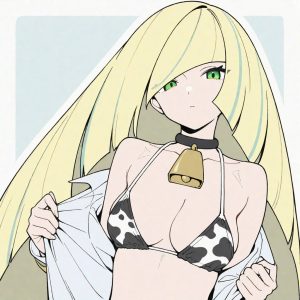 Lusamine - Cow bikini (Lusamine / Elsa-Mina / ルザミーネ / 루자미네 / 露莎米奈) - Image 8
