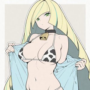 Lusamine - Cow bikini (Lusamine / Elsa-Mina / ルザミーネ / 루자미네 / 露莎米奈) - Image 9