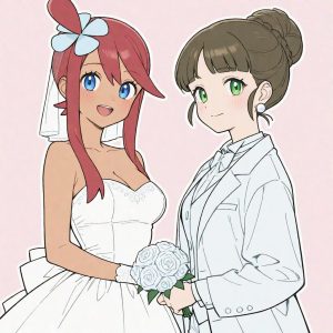 Skyla & Professor Juniper - Wedding dress (Skyla / Carolina / フウロ / 풍란 / 風露 & Professor Juniper / Prof. Keteleeria / アララギ博士 / 주박사 / 紅豆杉博士) - Image 5