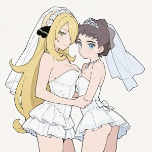 Cynthia & Diantha - Wedding (Cynthia / Camilla / シロナ / 난천 / 竹兰 & Diantha / Dianthéa / カルネ / 카르네 / 卡露妮) - Image 3